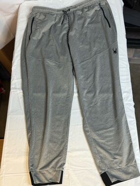 Spyder Active Jogger Pants Mens XL Gray Athletic Sweatpants Zipper Pockets